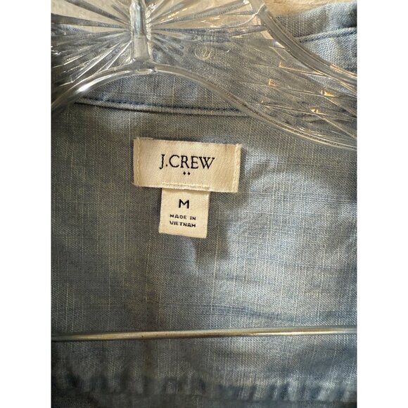 J.Crew Womens Chambray Sleeveless Button-Down Shirt‎ Medium - Picture 3 of 8